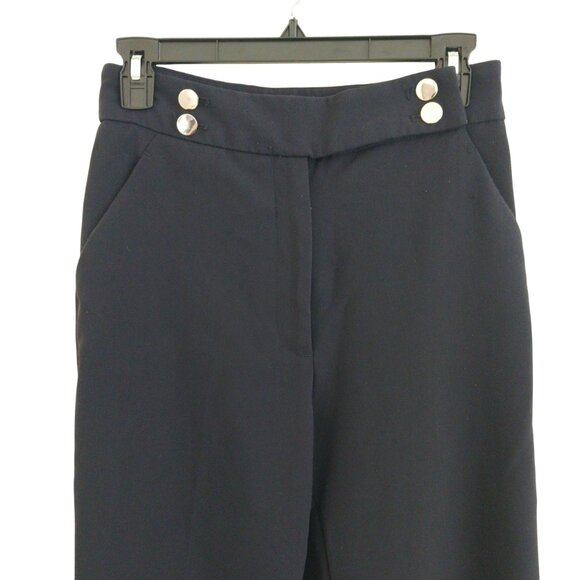 H&M Sailor Trouser Dress Pants Slacks Excellent Condition Size 4 Navy Blue - Picture 2 of 8
